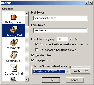 Options: Checking Mail